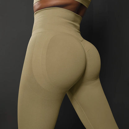 Legging Yoga Seamless Taille Haute Femme – Booty Lift Gainant | K1066