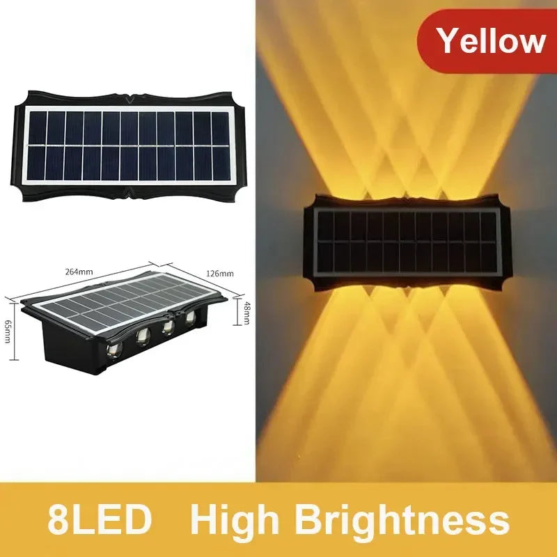Lampe Murale Solaire LED – 3 Modes, Grand Angle, IP65