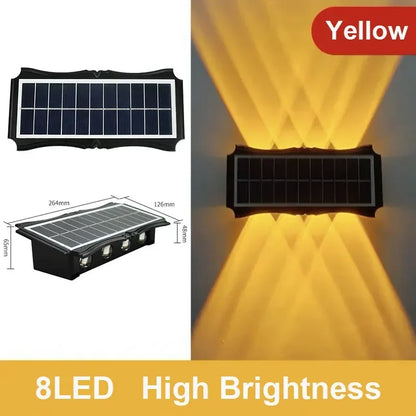 Lampe Murale Solaire LED – 3 Modes, Grand Angle, IP65