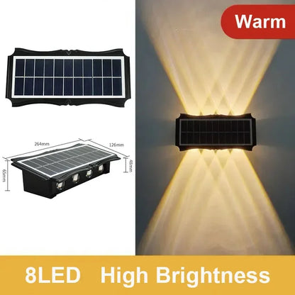 Lampe Murale Solaire LED – 3 Modes, Grand Angle, IP65