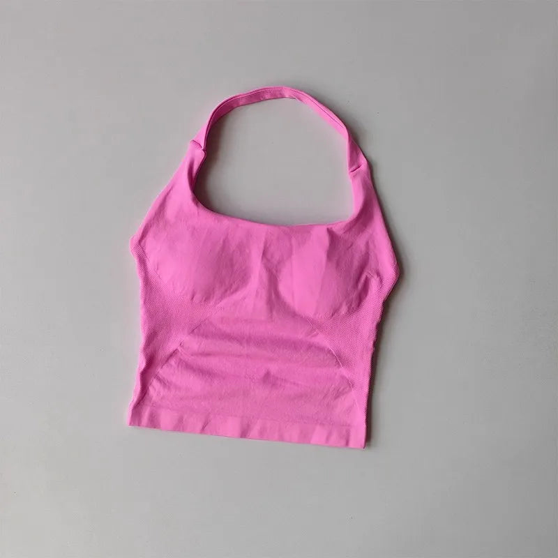 Brassière Sport Croisée Dos Nu – Maintien Yoga & Fitness Femme | W1253