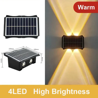 Lampe Murale Solaire LED – 3 Modes, Grand Angle, IP65