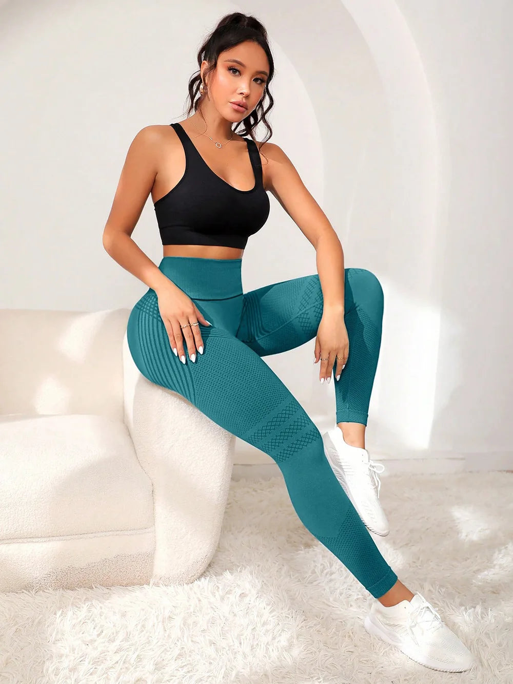 Legging Yoga Sans Coutures Taille Haute Femme – Sculptant No T-Line | S–XXL