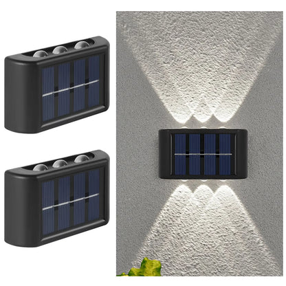 Lampe Murale Solaire Haut-Bas – Blanc Chaud & Blanc Froid, Étanche