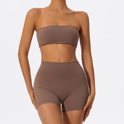 Ensemble Sport 2 Pièces Femme | Brassière & Short Taille Haute