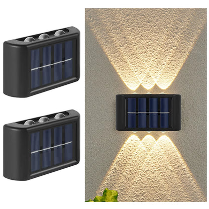 Lampe Murale Solaire Haut-Bas – Blanc Chaud & Blanc Froid, Étanche