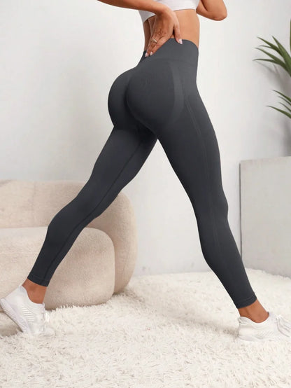 Legging Yoga Sans Coutures Taille Haute Femme – Gainant 4 Directions | XS–L