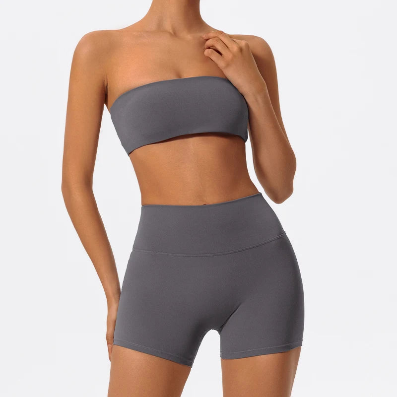 Ensemble Sport 2 Pièces Femme | Brassière & Short Taille Haute