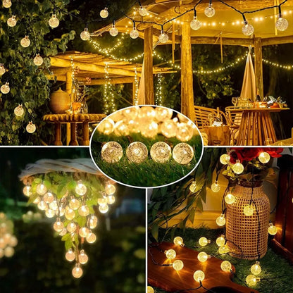 Solar Bubble String Lights – Outdoor Waterproof Orb