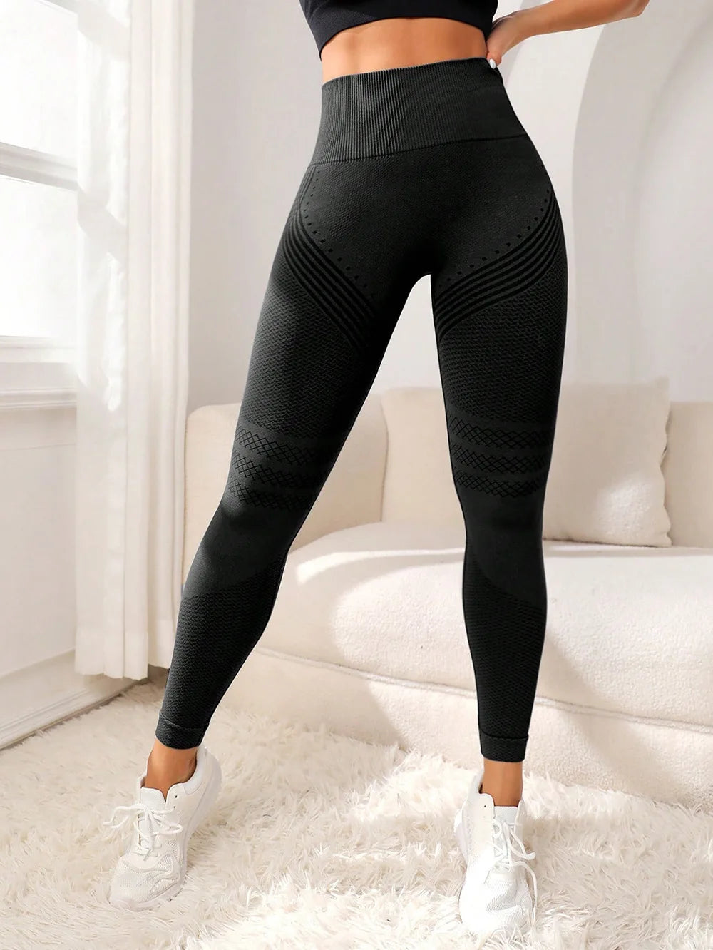 Legging Yoga Sans Coutures Taille Haute Femme – Sculptant No T-Line | S–XXL