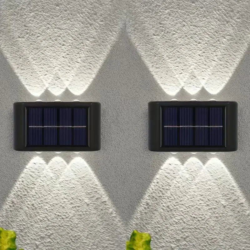 Lampe Murale Solaire Haut-Bas – Blanc Chaud & Blanc Froid, Étanche