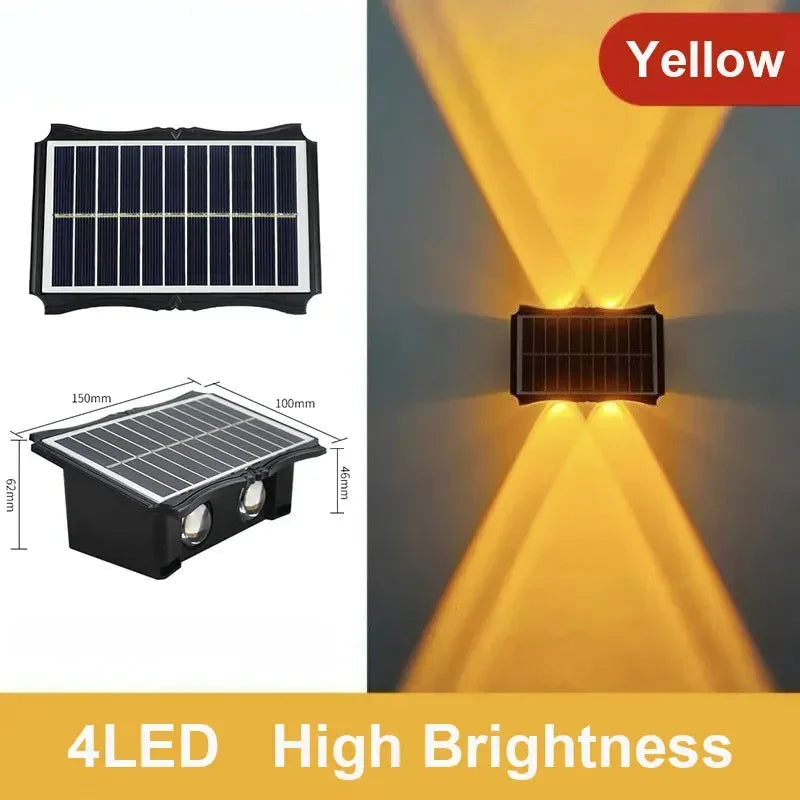 Lampe Murale Solaire LED – 3 Modes, Grand Angle, IP65