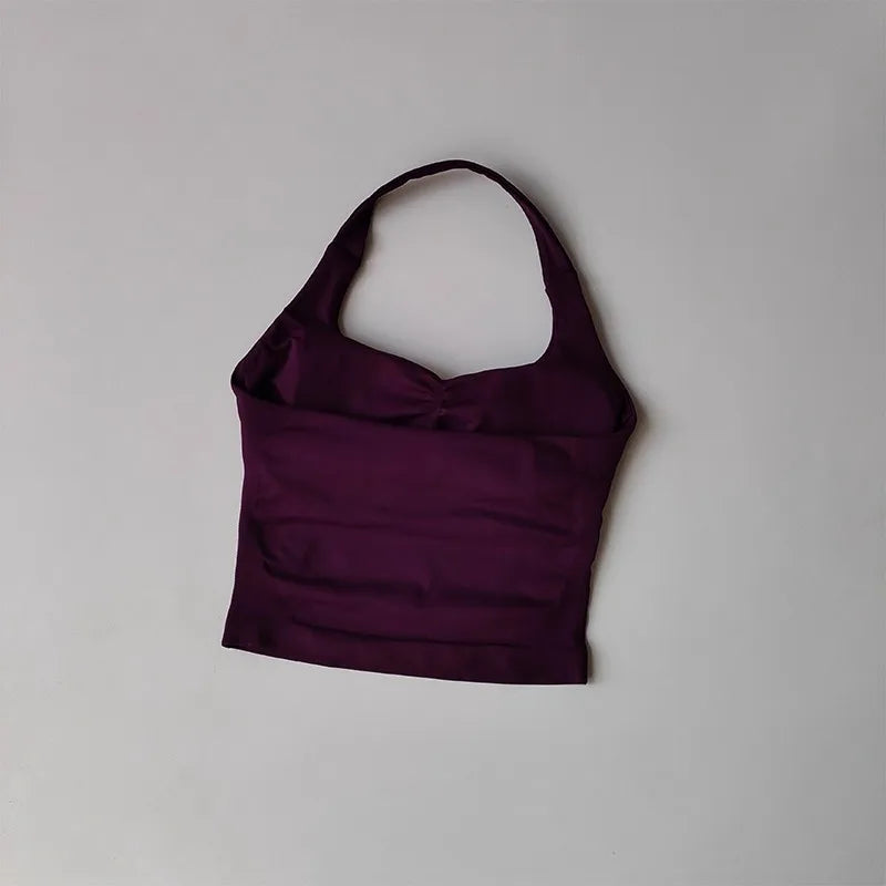 Brassière Sport Croisée Dos Nu – Maintien Yoga & Fitness Femme | W1253