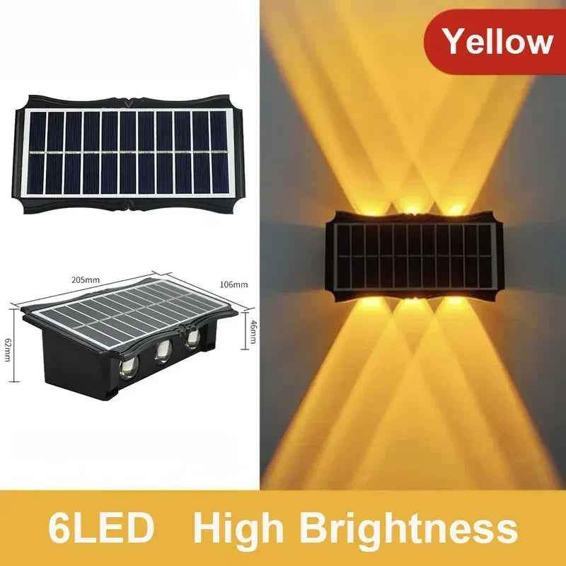 Lampe Murale Solaire LED – 3 Modes, Grand Angle, IP65