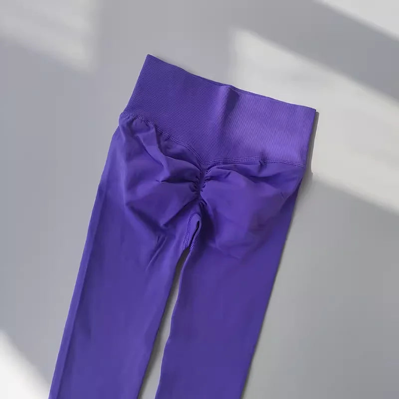 Legging Yoga Seamless Taille Haute Femme – Booty Lift Gainant | K1066