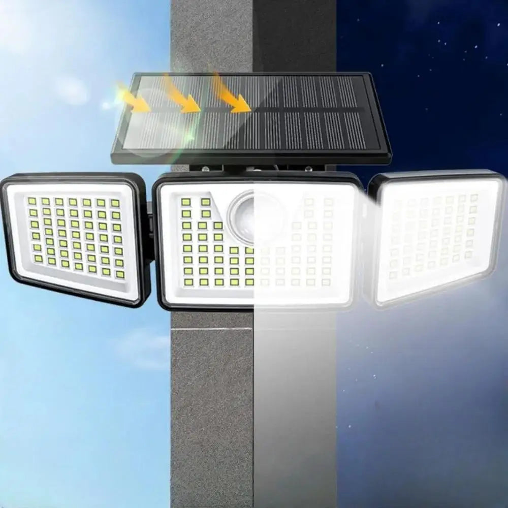 Projecteur Solaire Extérieur 3 Têtes IP65
