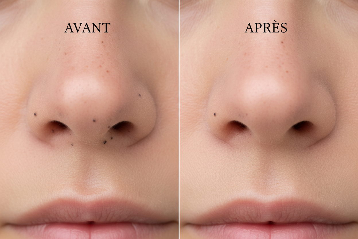 Appareil facial - Avant/Après narines et pores