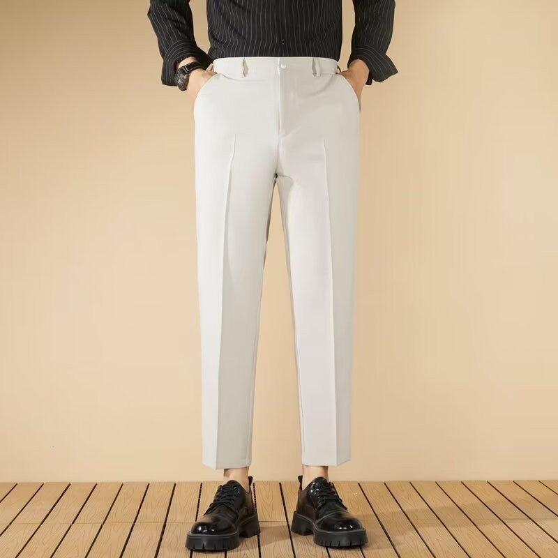: Pantalon Business Gentleman Homme - Coupe Droite Élégante Printemps