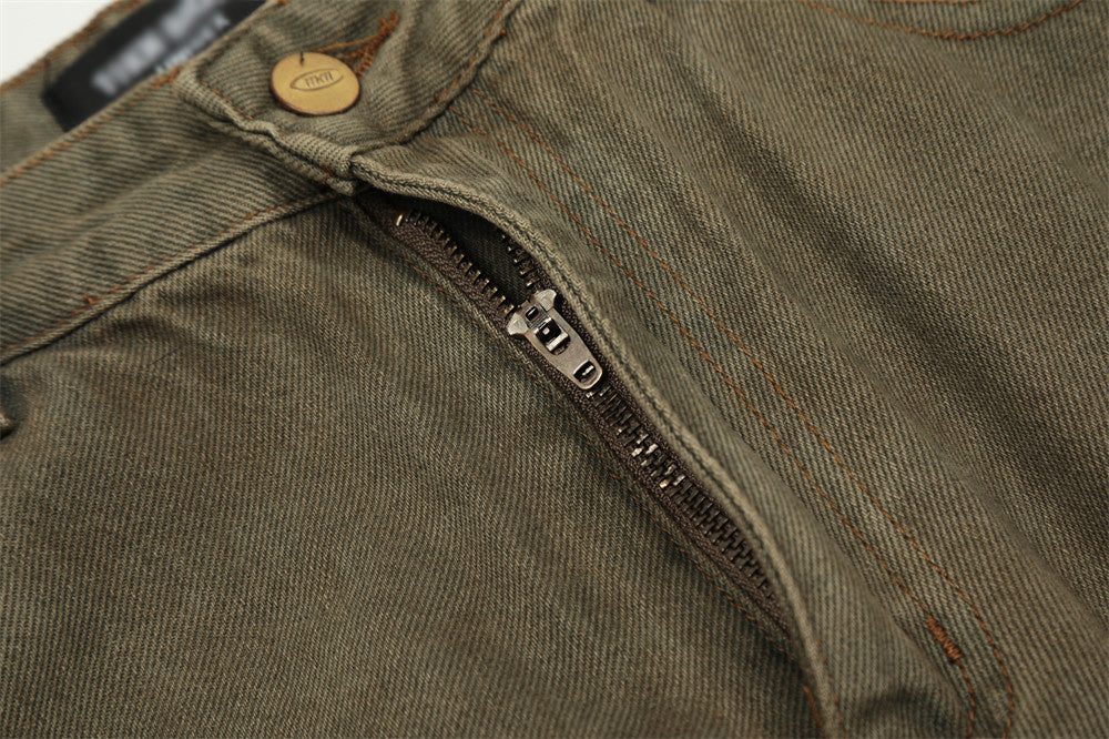 Pantalon Cargo Kaki Coton - Design Coutures Artistiques