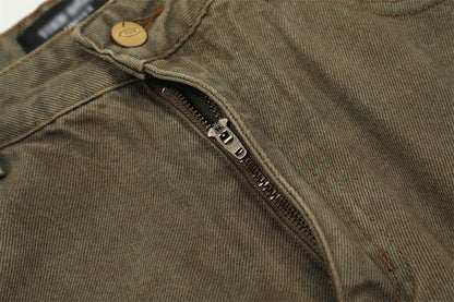 Pantalon Cargo Kaki Coton - Design Coutures Artistiques