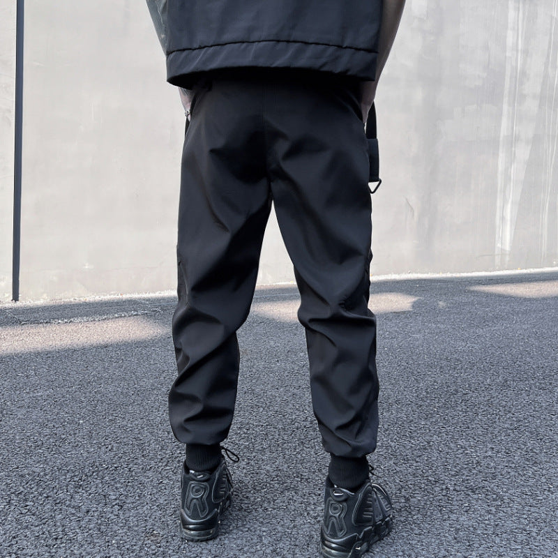 Pantalon Cargo Techwear Urbain Noir - hubofland
