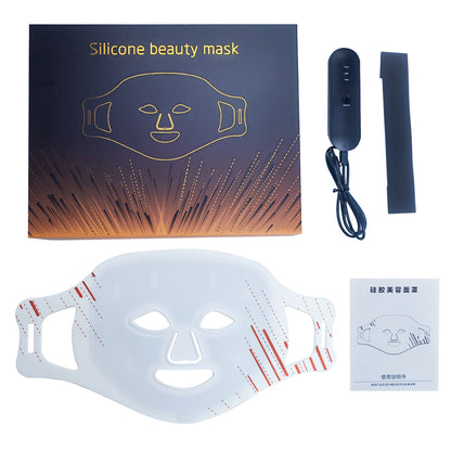 Masque LED Luminothérapie Silicone 7 Couleurs - Anti-Âge Rajeunissement