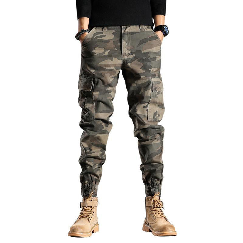Pantalon Cargo Camouflage Militaire 100% Coton- hubofland