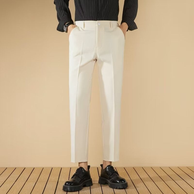 : Pantalon Business Gentleman Homme - Coupe Droite Élégante Printemps