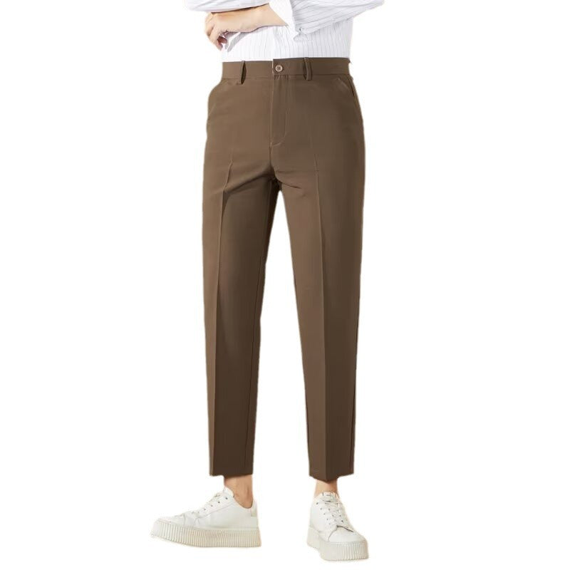 : Pantalon Business Gentleman Homme - Coupe Droite Élégante Printemps