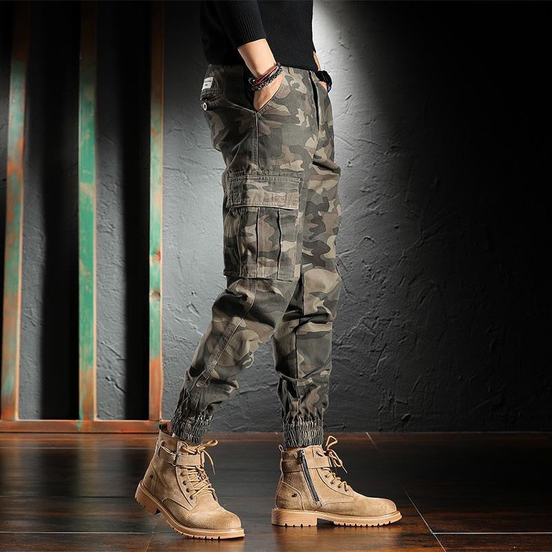 Pantalon Cargo Camouflage Militaire 100% Coton- hubofland