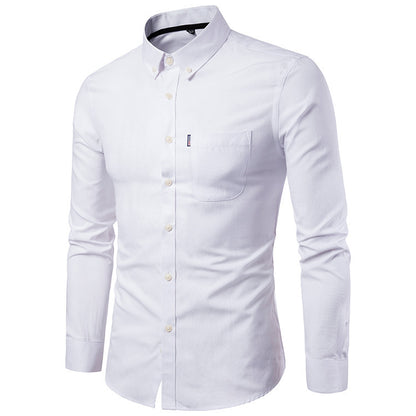 Chemise Homme Slim Fit Manches Longues - Style Business Casual