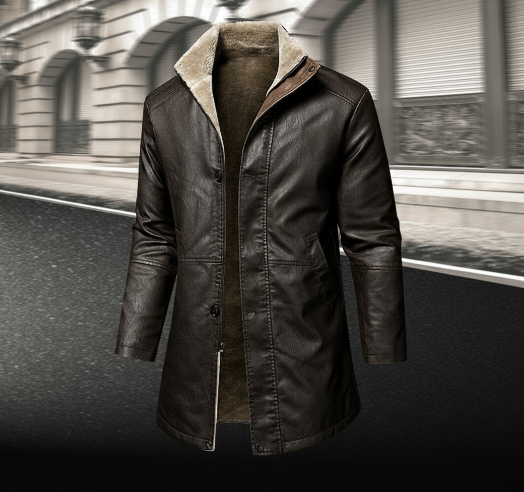Veste en cuir homme