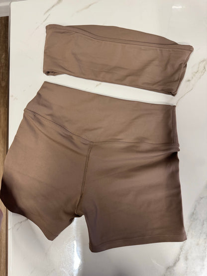 Ensemble Sport 2 Pièces Femme | Brassière & Short Taille Haute