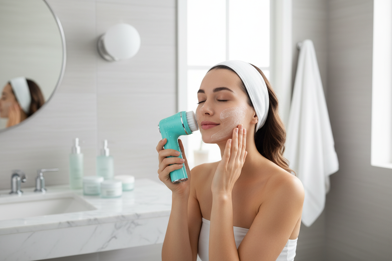 Utilisation de la brosse nettoyante électrique