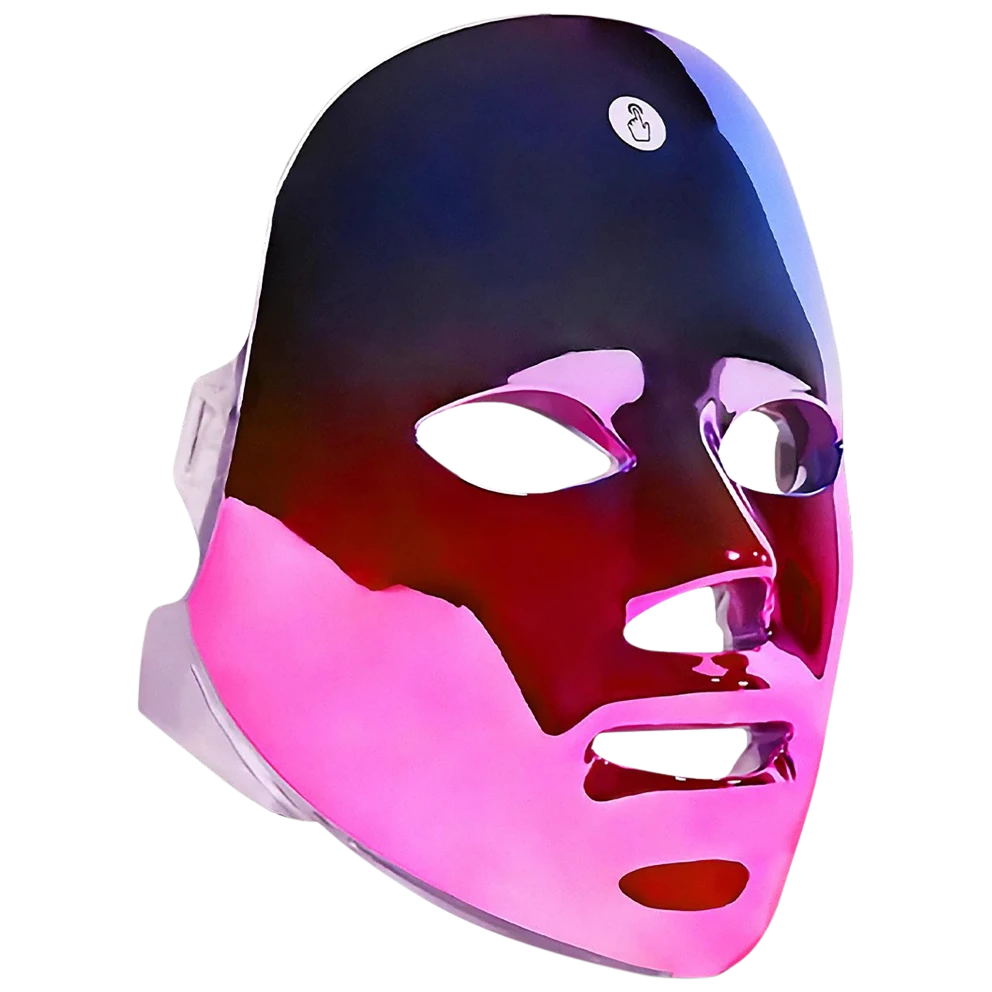 Masque LED de Luminothérapie Rechargeable - 7 Couleurs Anti-Acné et Rajeunissement